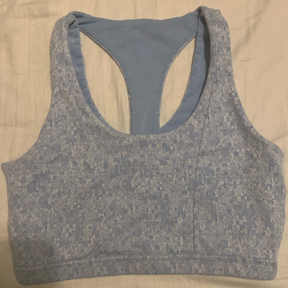 Gymshark Fleur Texture Sports Bra - Blue